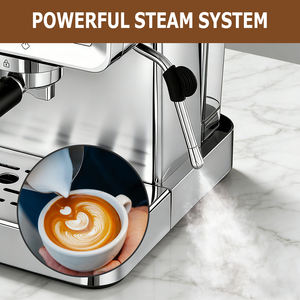 Machine à café expresso <span class=keywords><strong>italienne</strong></span> rétro Homeuse cafetière semi-automatique en acier inoxydable - Product Image 3