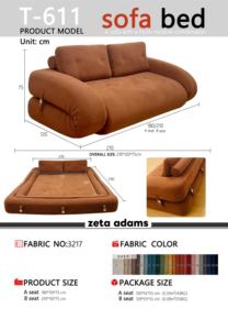 Sofá <span class=keywords><strong>Cama</strong></span> Plegable de Tela Color Caqui, Estilo Moderno, Diseño <span class=keywords><strong>Canguro</strong></span>, con Espuma y Vacío, Diseñado para Apartamentos Pequeños - Product Image 6