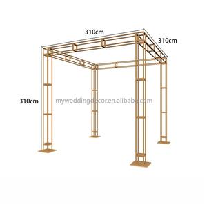 K26 - Decoraciones de Mesa de Boda Modernas y Duraderas de Alta Calidad, Tamaño y Color Personalizables, Arco de Metal Dorado, Soporte para Flores, Candelabro - Product Image 3