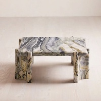 Comptoir en surface solide polie, taille personnalisée, table basse de luxe moderne en marbre et pierre naturelle pour salon et extérieur