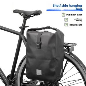<span class=keywords><strong>Sacoche</strong></span> de selle imperméable en PVC pour VTT, <span class=keywords><strong>sacoche</strong></span> latérale 10L pour porte-bagages, équipement de cyclisme sans doublure - Product Image 1