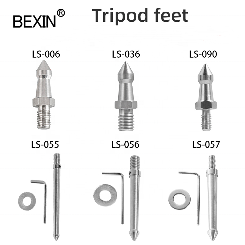 BEXIN נירוסטה קרקע קוצים M8/1/4 "/3/8" בורג חצובה קוצים רגל רגל בורג דיג ציפורניים עבור חצובה חדרגל