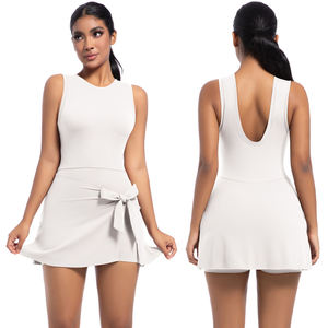 कस्टम लोगो महिलाओं एक टुकड़ा टेनिस पोशाक खेल पोशाक लुभावनी जिम स्पोर्ट्स टेनिस पोशाक - Product Image 1