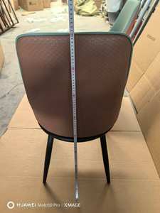 مقاعد جلدية معدنية حديثة فاخرة أثاث مطعم أريكة رخامية مقهى أبيض أسود طاولة مطعم مجموعات كرسي طعام - Product Image 6
