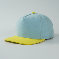 Casquettes Snapback en Suédine à 5 Panneaux avec Logo Brodé 3D Personnalisé à Visière Plate pour Hommes, Chapeau de Sport Hip-Hop Bicolore, Casquette de Baseball, Fabrication OEM