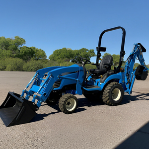 รถตักล้อยาง LS Compact Backhoe Loader 4x4 ขนาดเล็ก พร้อมอุปกรณ์ตักด้านหน้าและขุดด้านหลัง สำหรับใช้งานในงานก่อสร้างฟาร์ม - Product Image 1