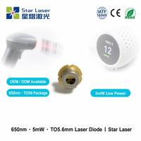 Diode laser rouge QSI QL65D5SX-N 650nm 5mW TO18 5.6mm LD pour scanner de codes-barres, capteur PM2.5, thérapie médicale, casque de croissance capillaire