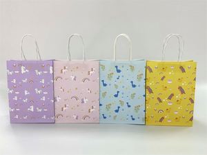 Bolsas de Regalo de Papel Kraft Reciclable Ecológicas de 22*11*27cm, Laminadas, Color Natural, para Empaque de Velas, para Bodas y Cumpleaños - Product Image 5