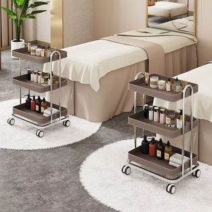 Beauty Cart Modern Professional Hair Salon Nail Tattooing <b>Tool</b> Cart with Light Luxury Iron Mobile Storage Rack - Product Image 4
