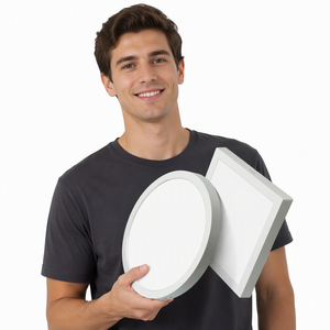 Lámpara de Techo <span class=keywords><strong>LED</strong></span> Delgada de 6-24W IP33, Montaje en Superficie, Cuadrada/Redonda, Blanca, para Cocina y Baño - Product Image 4