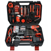 Kit d'outils à main en acier à haute teneur en carbone de 129 pièces avec porte-embouts et clé hexagonale, personnalisable OEM pour la réparation de vélos/motos/voitures