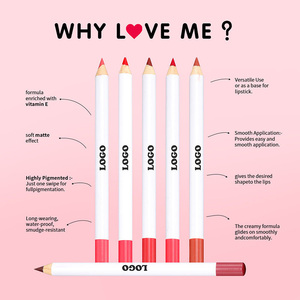 <span class=keywords><strong>Crayon</strong></span> à lèvres en bois blanc de couleur nue à haute teneur en pigment <span class=keywords><strong>Crayon</strong></span> à lèvres mat imperméable longue durée sans logo - Product Image 3