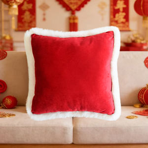 Kadife Dokuma Suni İpek Yumuşak Yastık Suni Kürk Kenarlı Çevre Dostu Masaj Yastığı Ev Otel Sırt Desteği Çıkarılabilir Yıkanabilir - Product Image 3