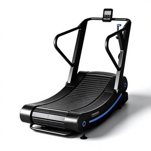 Nueva llegada: Cinta de correr manual curva sin motor con resistencia magnética, equipo de gimnasio comercial, pista de nailon y aluminio, venta al por mayor OEM - Product Image 1
