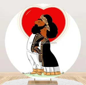 Эфиопский круглый фон с логотипом, покрытый полиэфиром, красная ковровая дорожка, фон для фотосъемки, Золотая Корона, звезда Ньюбор