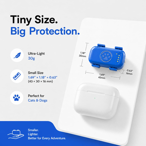 ปลอกคอสัตว์เลี้ยงติดตาม GPS รุ่นใหม่ Mini 4G พร้อมระบบติดตามแบบเรียลไทม์ แอปฟรี โหมดระบุตำแหน่ง GPRS - Product Image 5
