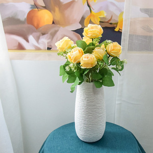 Fleur artificielle Camélia Rose style nordique, bouquet de décoration pour mariage et maison avec technique de simulation - Product Image 3