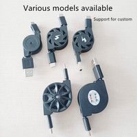 Câble de charge rapide rétractable Type C 5V 3A 60W avec conducteur en cuivre pur et blindage tressé pour synchronisation de données entre ordinateur et téléphone