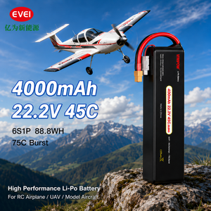Batterie Lipo semi-solide Enrich Power de haute qualité 4000 mAh 45C 22,<span class=keywords><strong>2</strong></span> V avec certification CE pour drone quadricoptère et hexacoptère - Product Image 6