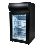 Congélateur à glace commercial compact SD50B 50L, refroidissement direct, mini vitrine avec porte vitrée pour magasin de détail