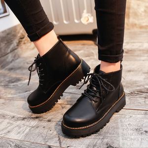 Botas de Mujer Populares de Estilo Occidental con Cordones, Suela Gruesa, Tacón Cuadrado, Punta Redonda y Ajuste Delgado - Product Image 4