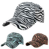 Casquette de baseball imprimé zèbre pour femme, style vintage vieilli, hip-hop, calotte rigide, protection solaire, chapeau décontracté unique, vente en gros
