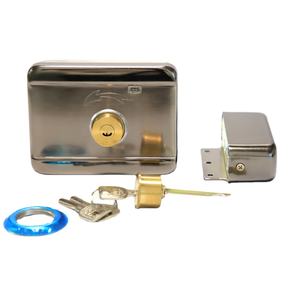 יצרני מנעולי בקרת גישה פליז פצ'דורה אלקטריקה מנעול חישוק חשמלי עם צילינדר כפול מנעול שער ראשי - Product Image 1