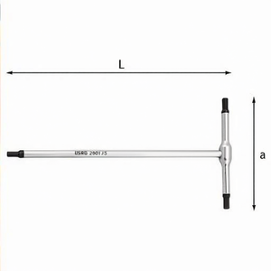 Clé hexagonale 280 T à longue portée avec poignée en T pour travaux mécaniques de précision - Product Image 3