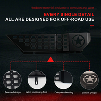 Organizador de Bolsillo Metálico de Diseño Hueco Fabricado en Fábrica para Puertas Delanteras y Traseras de Jeep Wrangler JL/JLU/JT Modelos 2018-2025, 4 Piezas