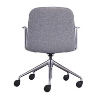 Fauteuil pivotant modulaire en tissu pour salon, base en alliage d'aluminium, design moderne, hauteur réglable, mousse moulée, pour hôtel et chambre à coucher