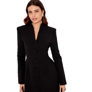 Nuovo Abito Mini Estivo 2026 Monopetto a Trapezio, Elegante Stile Francese, Vita Alta, Bianco, Vestibilità Slim, da Sera per Donna - Product Image 5