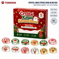 Boîte Mystère de Noël : Jouets Anti-Stress Squishy en Forme de Boulettes de Pâtes, Édition Spéciale 2026, Jouets Sensoriels à Presser pour la Maison