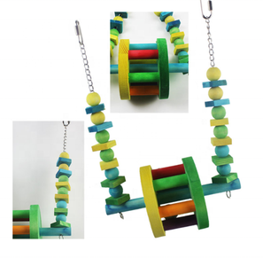 Animali domestici fornisce blocchi di legno naturali giocattoli da masticare per uccelli pappagalli gabbia mordono uccelli pappagallo giocattolo - Product Image 6