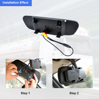 Cermin Mobil Penglihatan Malam Monitor Parkir Dashboard 5 Inci Monitor Kaca Spion Kendaraan TFT LCD Tampilan Belakang Layar Bus Terbalik