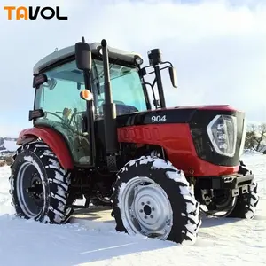 Tratores agrícolas 80hp 90hp 4wd 12 + 12 trator de cor vermelha para agricultura fabricado na China