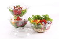 Vente en gros Blister personnalisé Récipients à emporter Garder au frais Récipient à salade de légumes Emballage Boîte à salade jetable