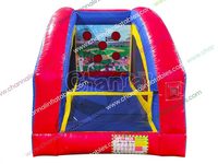 Combo de jeu de baseball gonflable, château gonflable d'extérieur décoratif pour enfants, petite machine distributrice, jeux de carnaval, fosse à balles en mousse
