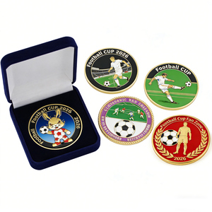 Pièce de collection personnalisée en métal 3D double face, émail souple et dur, sur le thème de la Coupe de football, pour souvenirs d'entreprise - Product Image 3