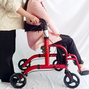 Aide à la marche multifonctionnelle, chariot de courses à quatre roues, pédales, siège pour personnes âgées, aide à la marche, rééducation - Product Image 2