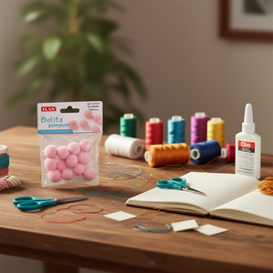 Pompon Iln Bolita 2.0 Cm Rosa 12 Pezzi per Lavori Manuali - Product Image 3