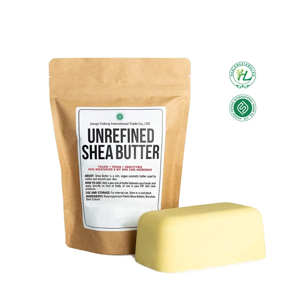 FF- Vegan Body Butter Rohstoffe Bulk Großhandel Lieferant, 1Kilo Verpackung, Elfenbein Weiß Reine Shea butter Unraffinierte Form Ghana