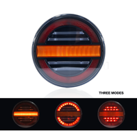 Feux arrière LED ronds GOODZOOM, 3 modes : freinage/clignotant/marche arrière |   Feu arrière IP67 12-30V universel pour camion, remorque, voiture