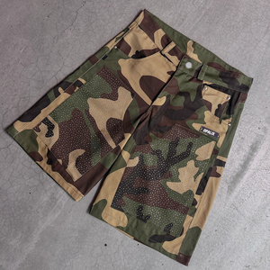 High-Waist Streetwear High Quality Baggy <b>Camo</b> Camouflage Shorts For <b>Men</b> Custom <b>Men</b> Rhinestone Logo <b>Camo</b> Shorts Design - Product Image 1