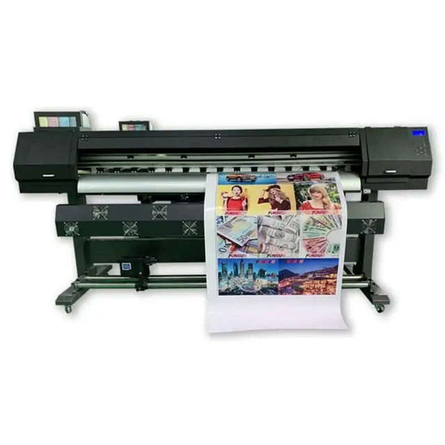 Guangzhou Gebruik Voor Auto Sticker Banner Ged 6ft Plotter Cutter Met DX5 / XP600 1.8 M Grootformaat Eco-solvent Printer