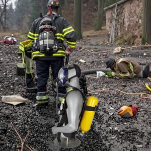 Appareil respiratoire à air comprimé en acier de 6 L, équipement de sécurité d'urgence avec équipement et accessoires de lutte contre l'incendie SCBA - Product Image 1