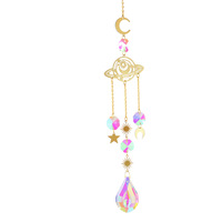 Nuevo Atrapasol de Cristal de la Serie Planet con Luna, Estrellas y Cristales de Jardín, Perfecto para Decoración de Fiestas