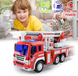 <span class=keywords><strong>Camion</strong></span> <span class=keywords><strong>de</strong></span> pompiers jouet à friction avec lumières et sons, véhicule <span class=keywords><strong>de</strong></span> sauvetage à recul avec échelle <span class=keywords><strong>de</strong></span> sauvetage rétractable - Product Image 5