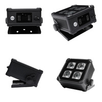 Projecteur PAR six-en-un à LED haute luminosité à quatre yeux, changeant de couleur, DMX sans fil, alimenté par batterie, étanche IP65, pour éclairage de scène