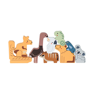 Puzzle 3D pour développer l'intelligence de la petite enfance, thème créatif Forêt, Mer, Animaux d'Australie, blocs à empiler - Product Image 5