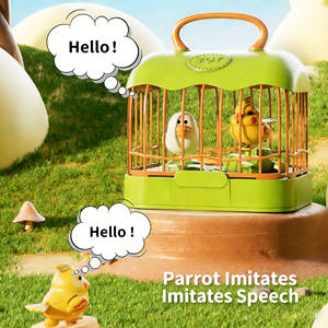 Jouet cage à oiseaux parlante 2 en 1, lumière et contrôle sonore, aquarium pour oiseaux, jouet éducatif, cage à oiseaux pour enfants, apprentissage précoce - Product Image 2